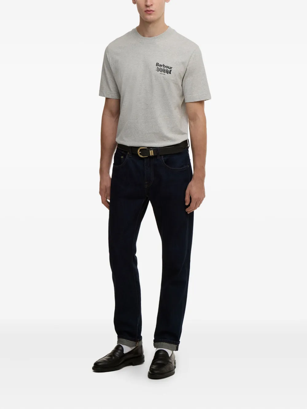 Barbour T-shirt met grafische print - Grijs