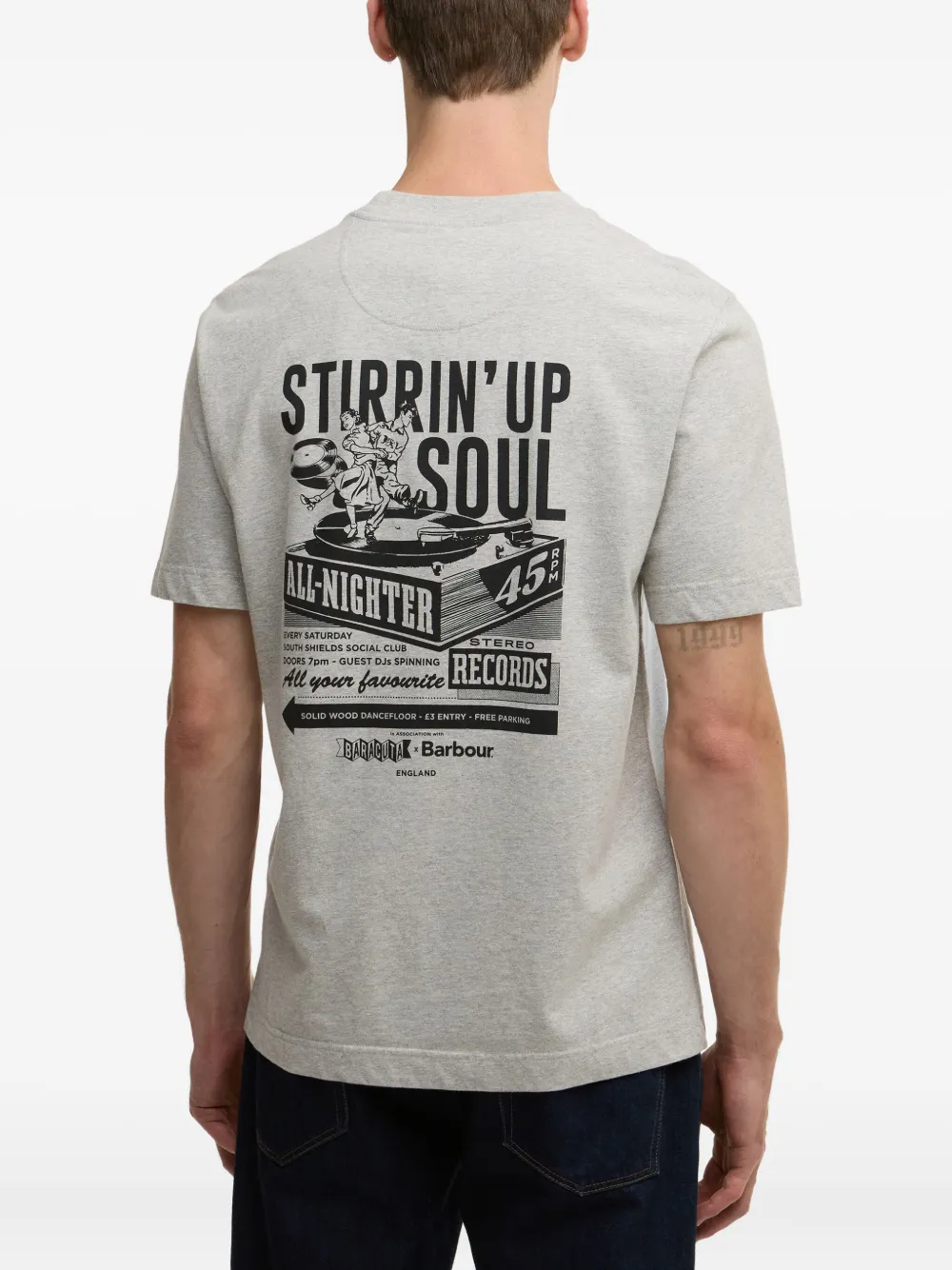 Barbour Graphic-print T-shirt In Gray