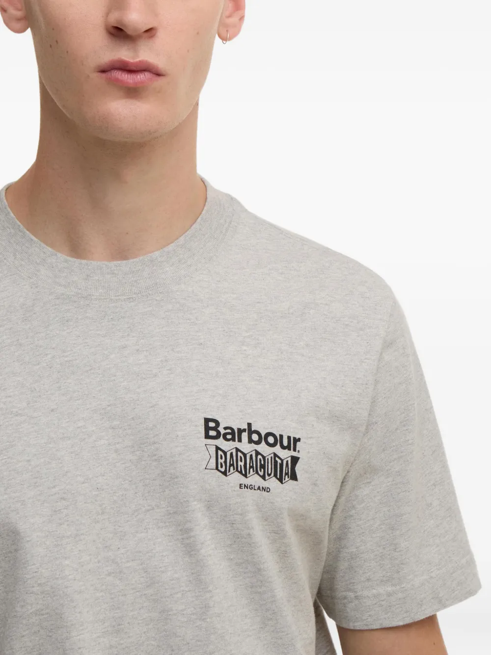 Barbour Graphic-print T-shirt In Gray