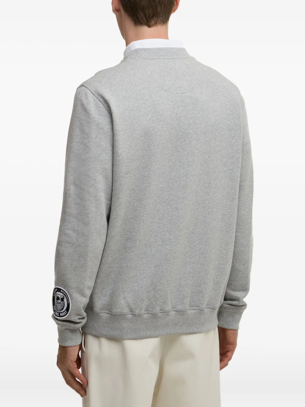 Barbour Appliqué Crew-neck Sweatshirt In Gray