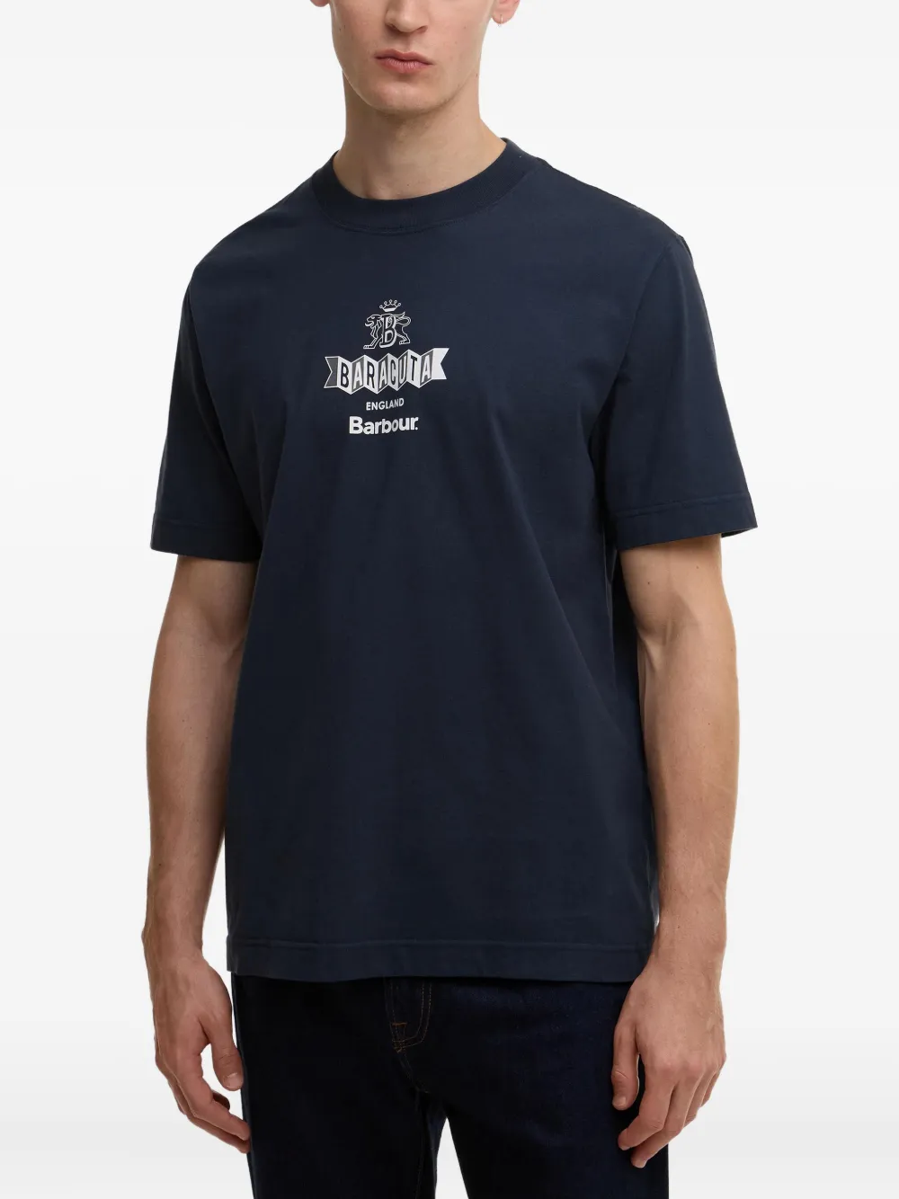 Barbour Graphic Short-sleeves T-shirt In Blue