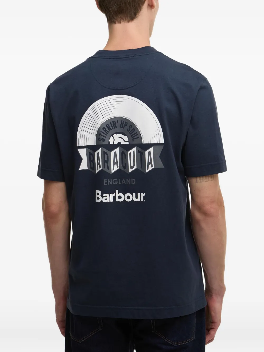 Barbour Graphic Short-sleeves T-shirt In Blue