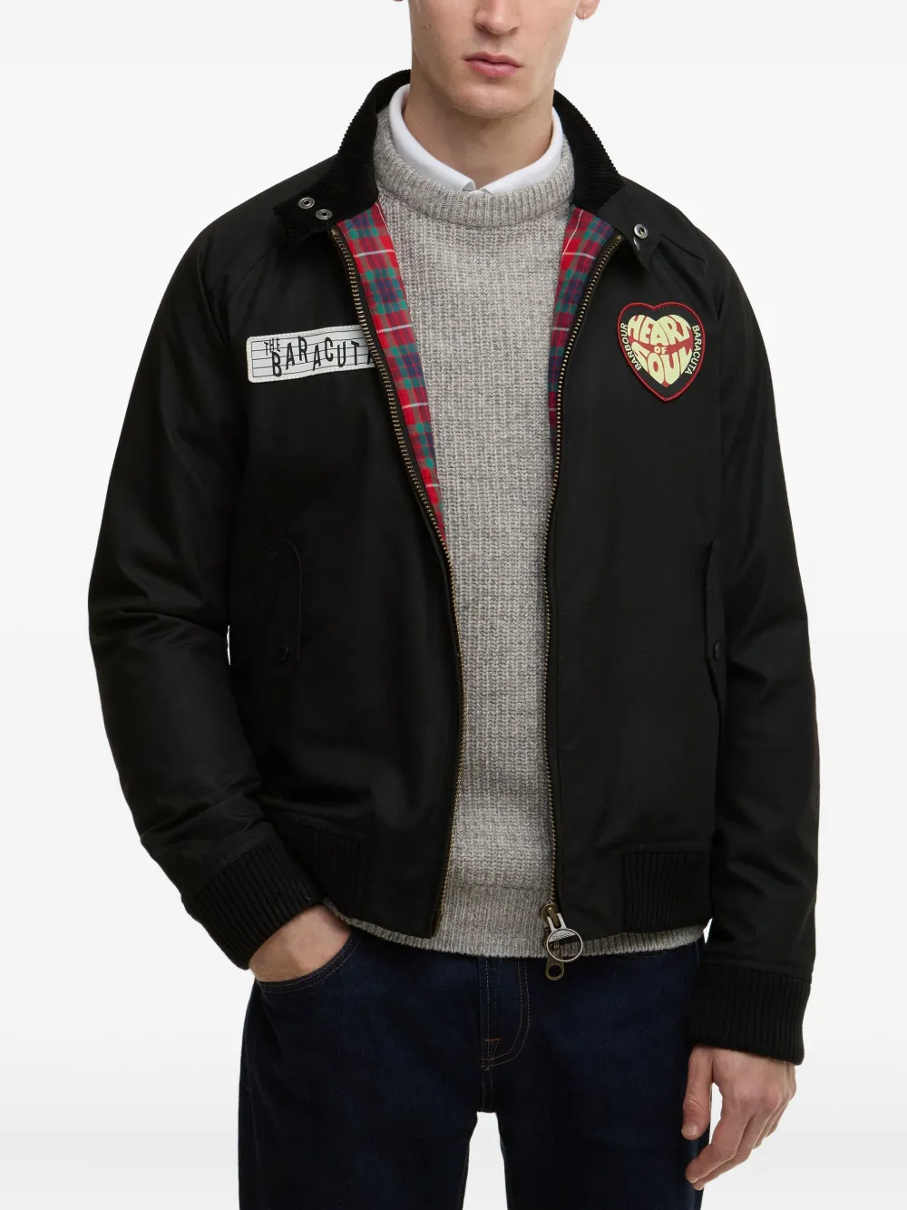 Barbour Appliqué Zip-up Jacket In Multi
