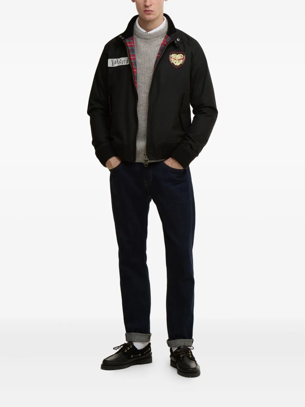 Barbour Appliqué Zip-up Jacket In Multi