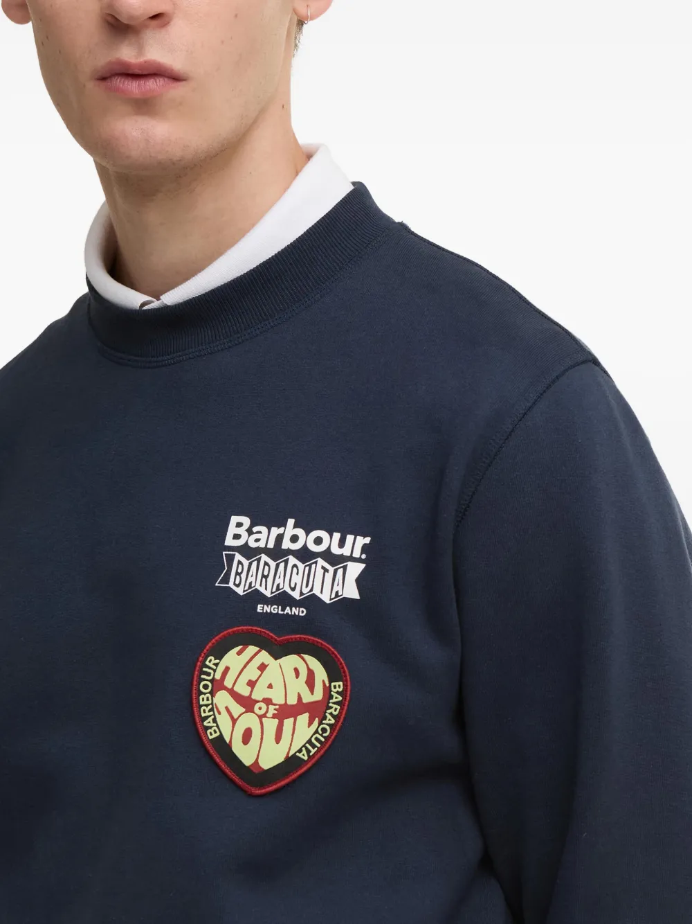 Barbour Appliqué-detail Sweatshirt In Blue