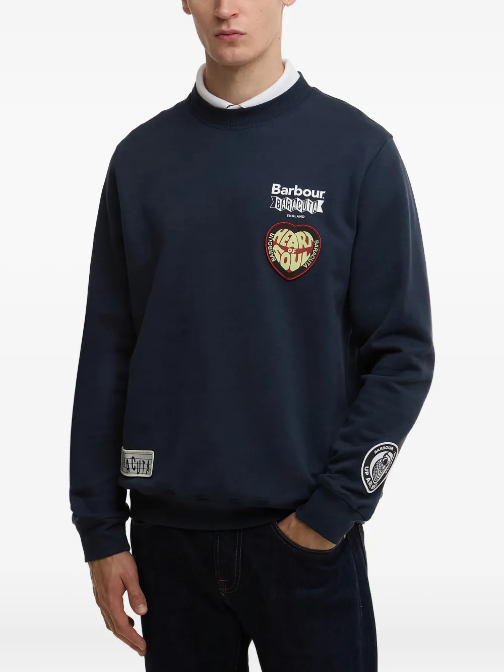 Barbour Appliqué-detail Sweatshirt In Blue