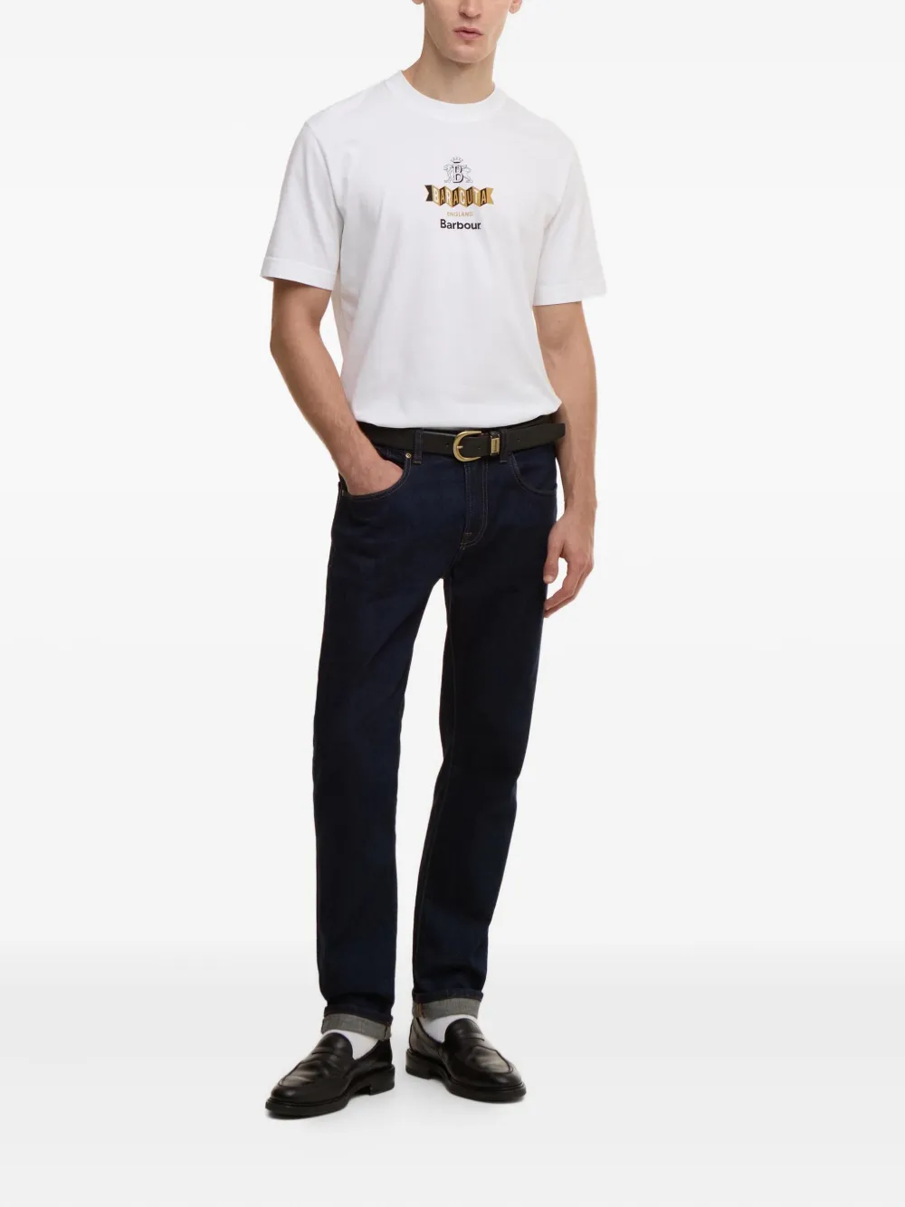 Barbour T-shirt met grafische print - Wit