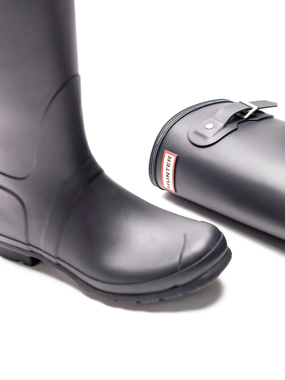 Hunter Laarzen met logo-applicatie Zwart