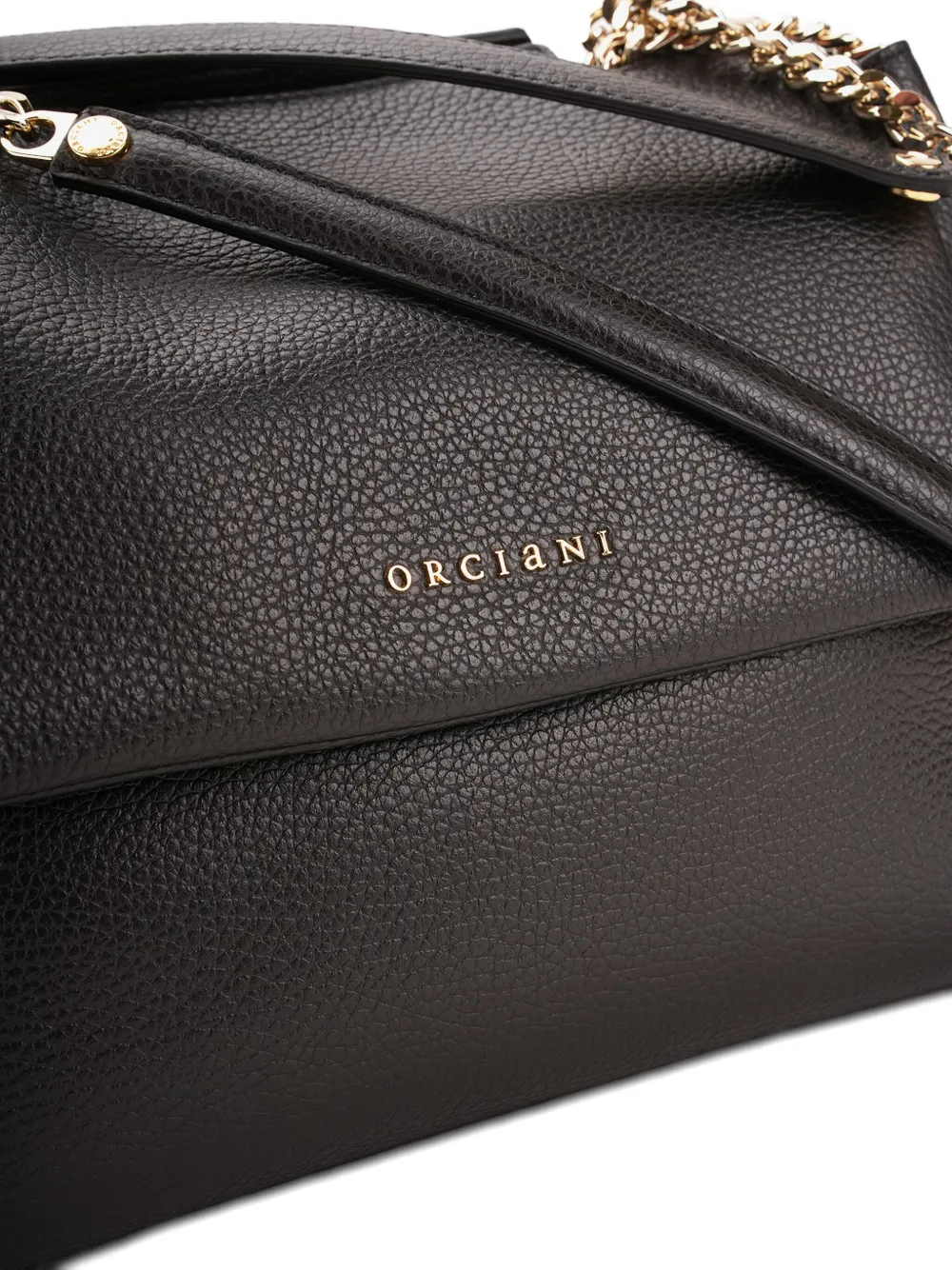 Orciani Shopper met kettingband Zwart