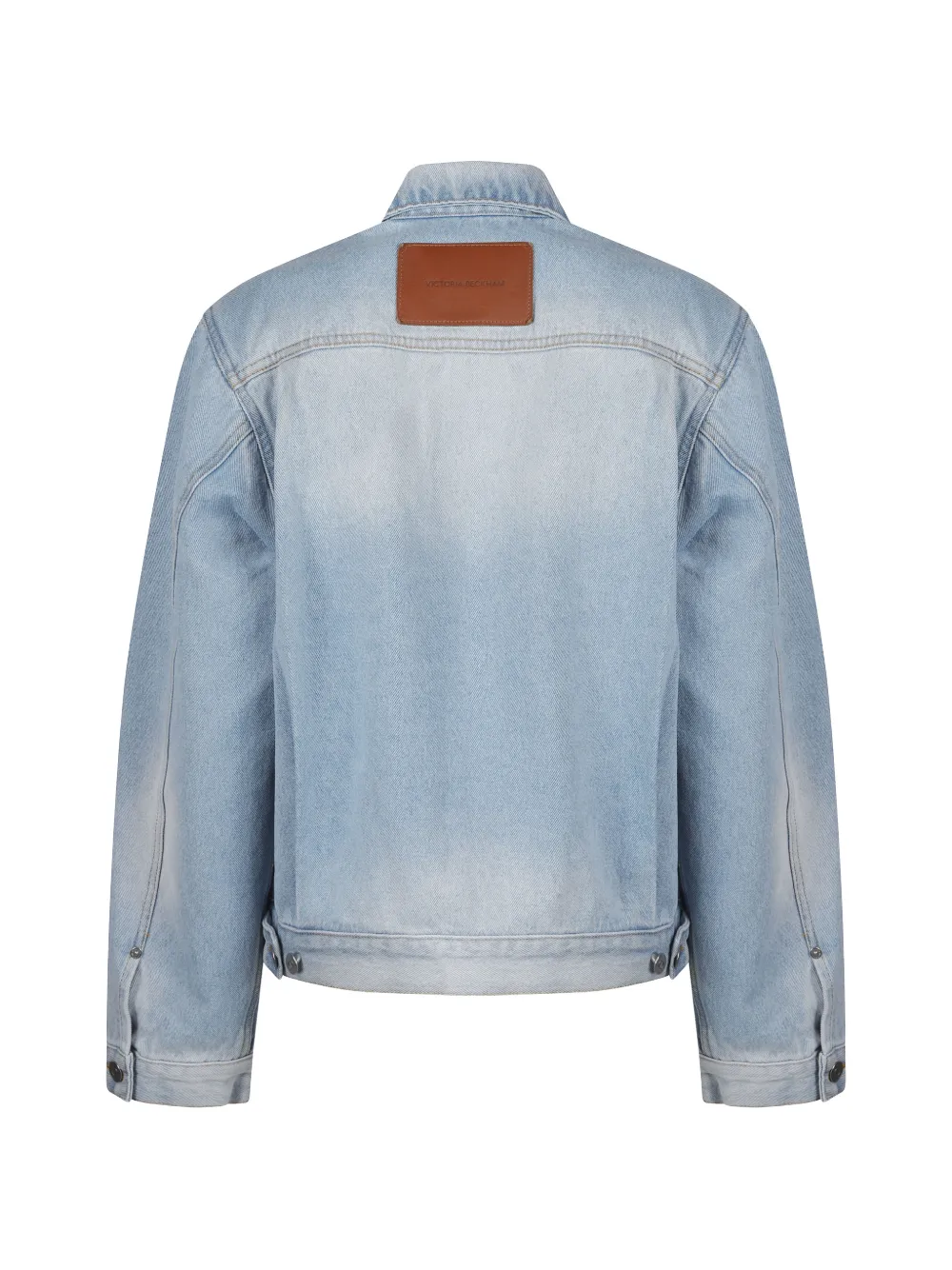  Victoria Beckham Logo-patch Denim Jacket - Blue 