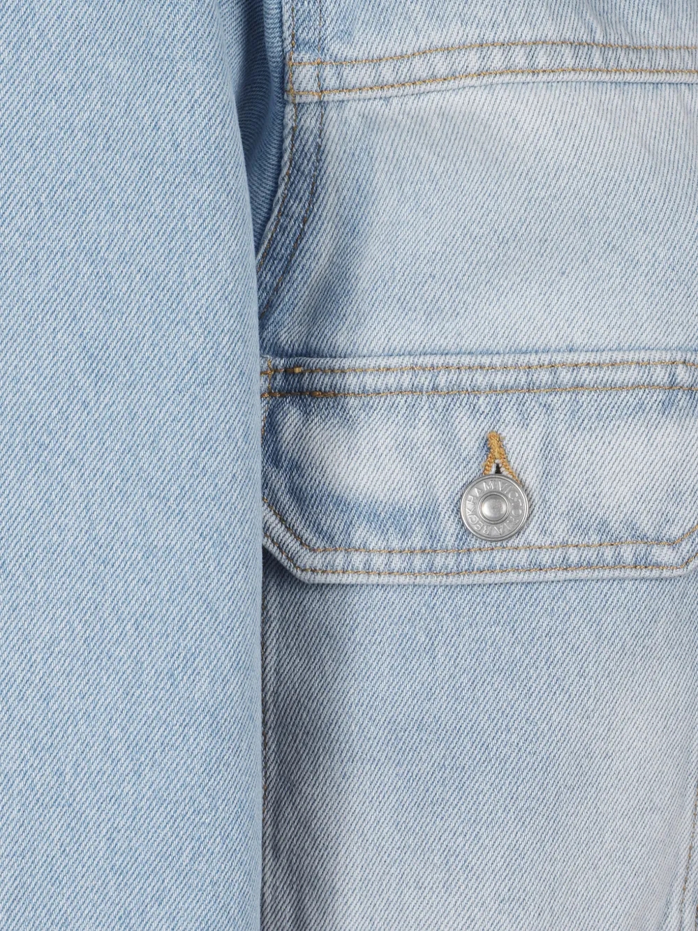  Victoria Beckham Logo-patch Denim Jacket - Blue 