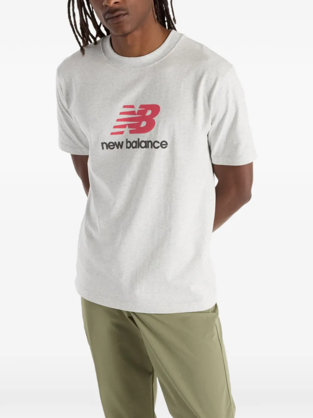 New Balance logo athletics t-shirt - Grijs