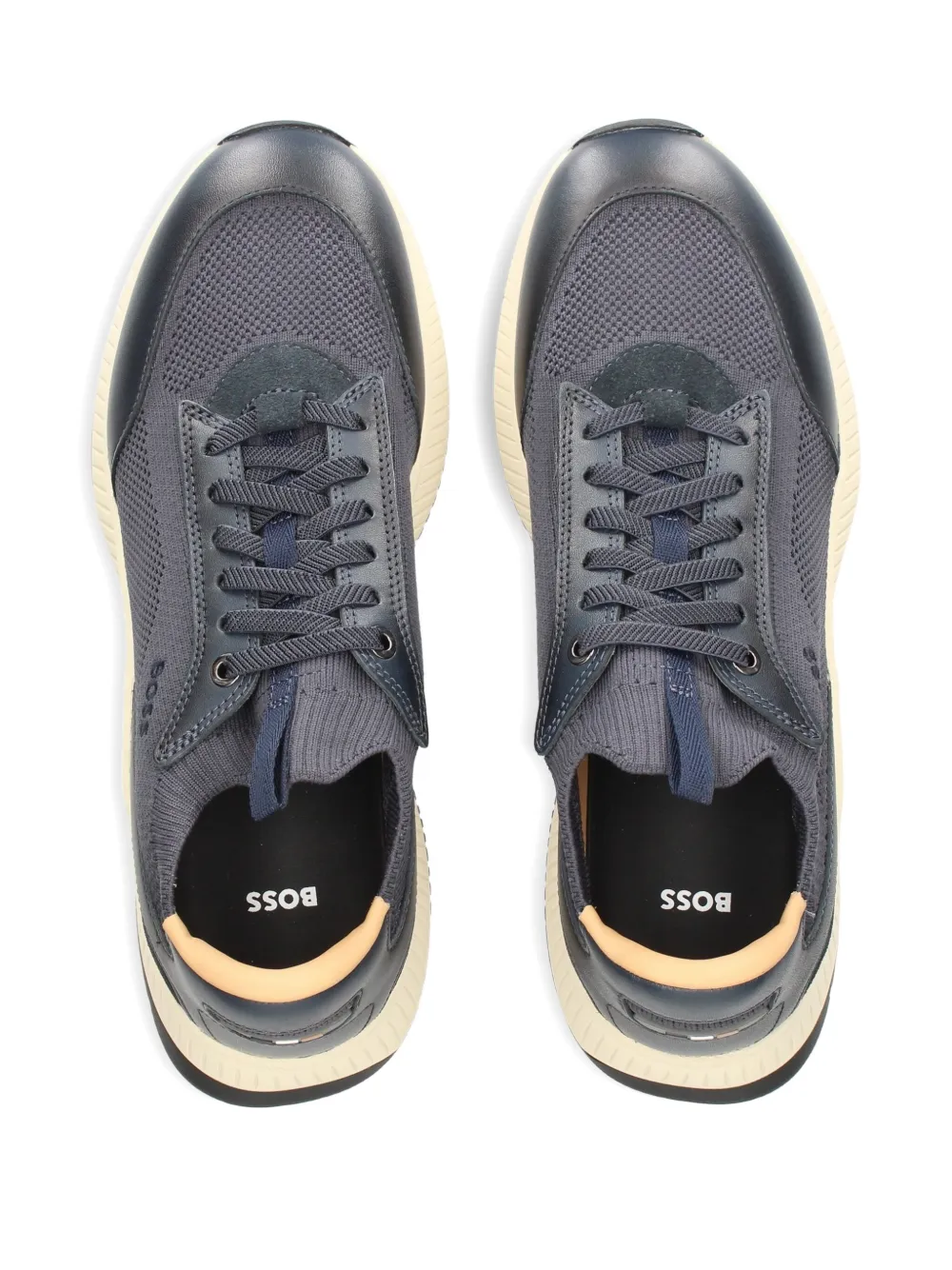 BOSS TTNM EVO mesh-upper sneakers Blauw