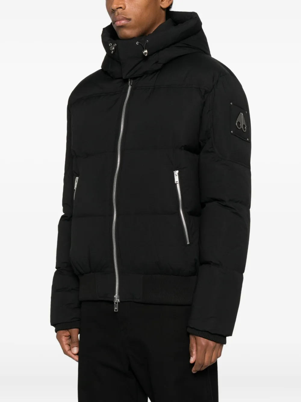Moose Knuckles Everest Hooded Padded Jacket In Black