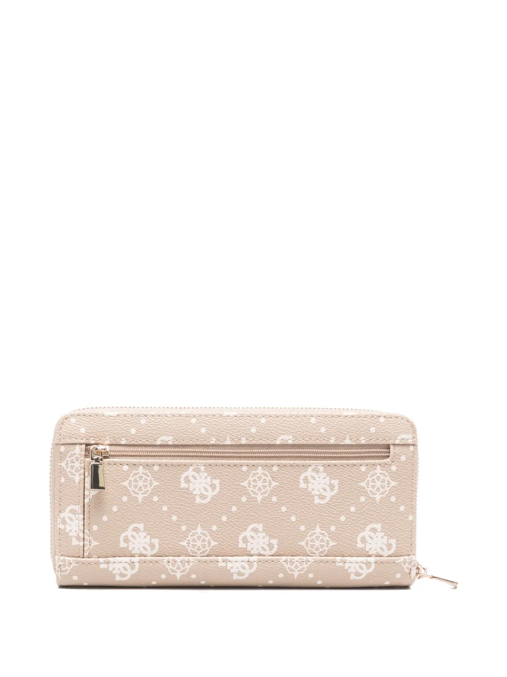 Guess Usa Logo-plaque Printed Wallet In Neutral