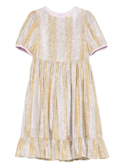 Stella McCartney Kids striped ruffled dress