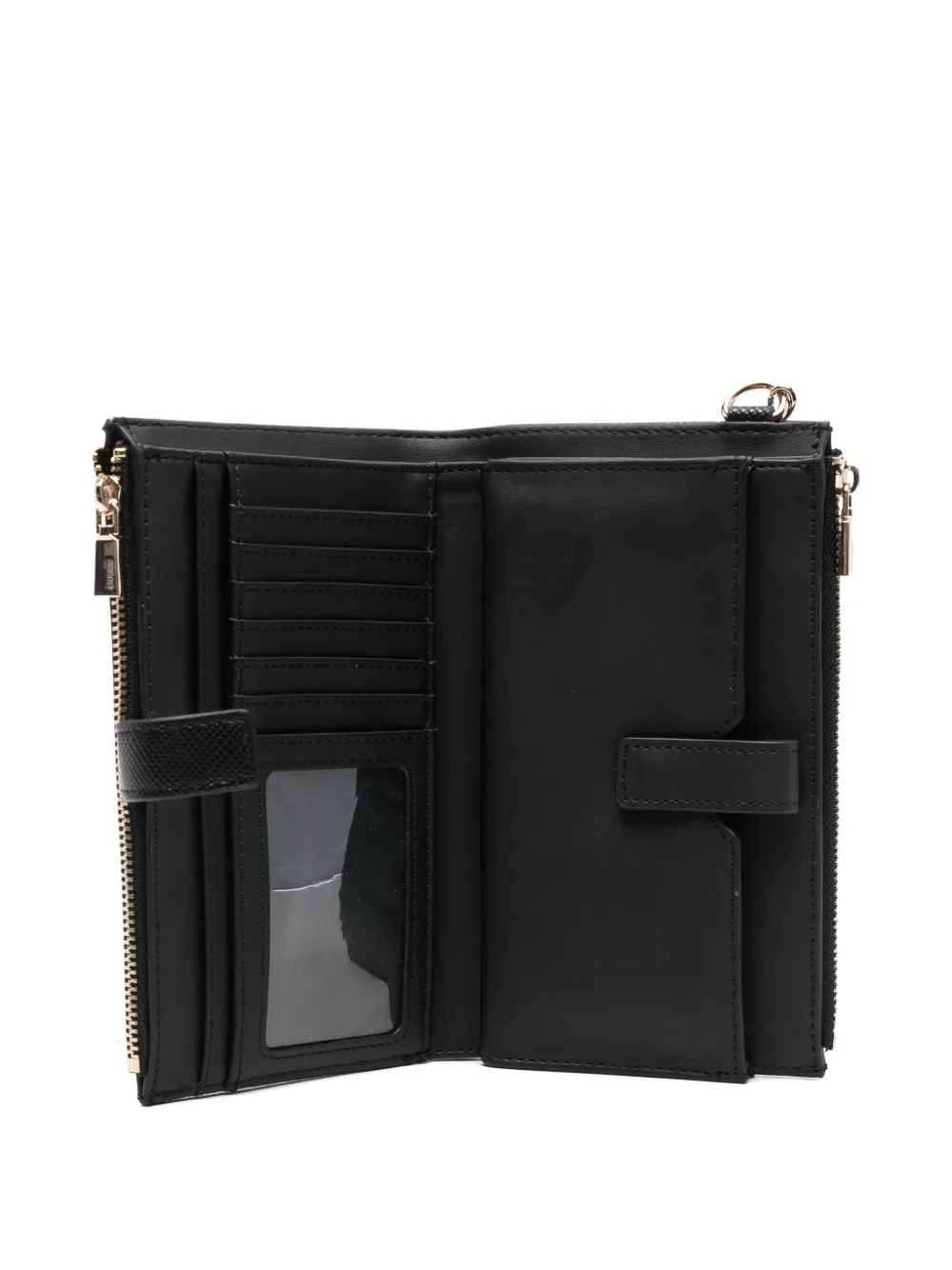 Guess Usa Zip Leather Wallet In Black
