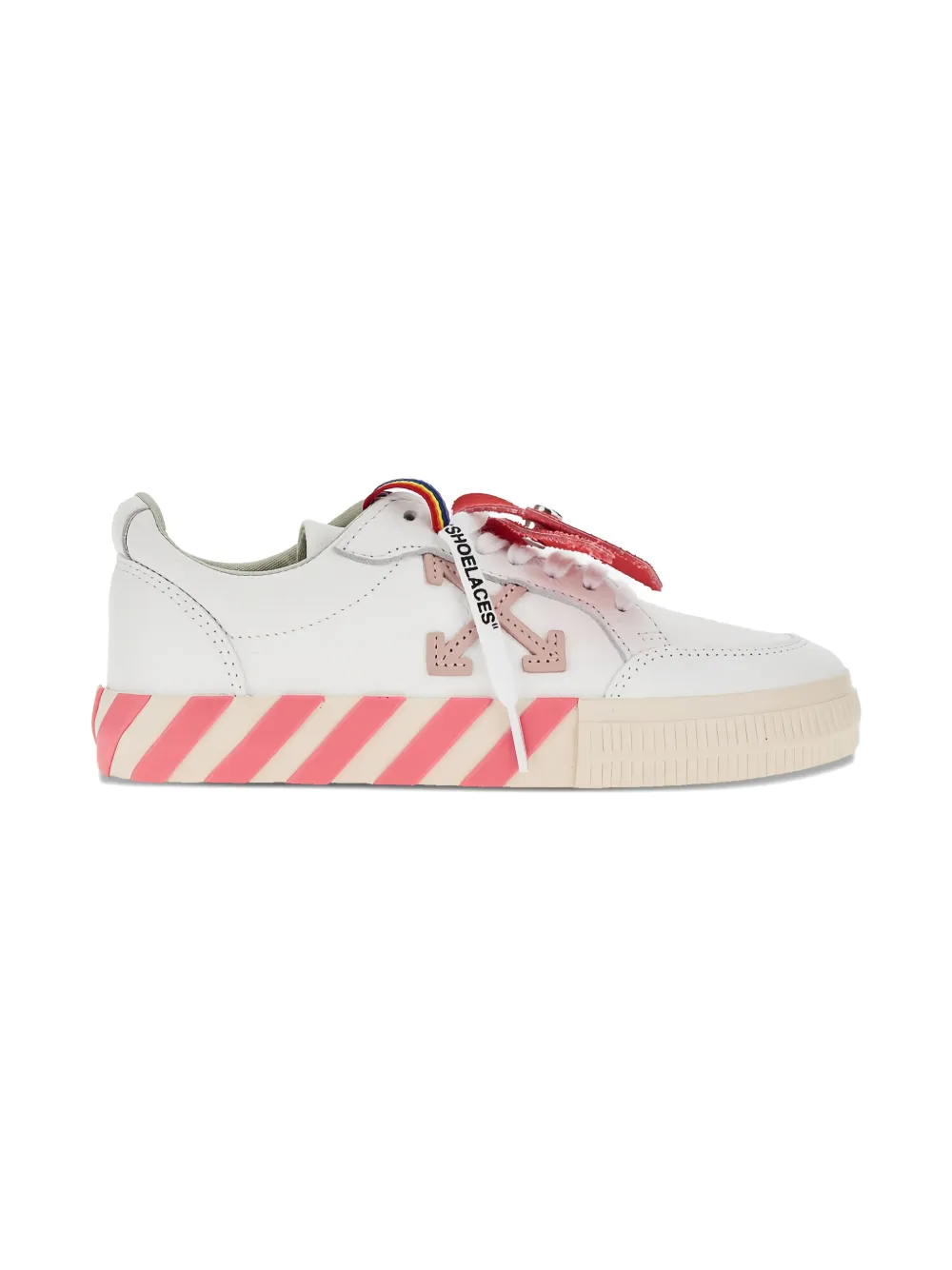 Off-White Kids Low Vulcanized striped sneakers - Bianco