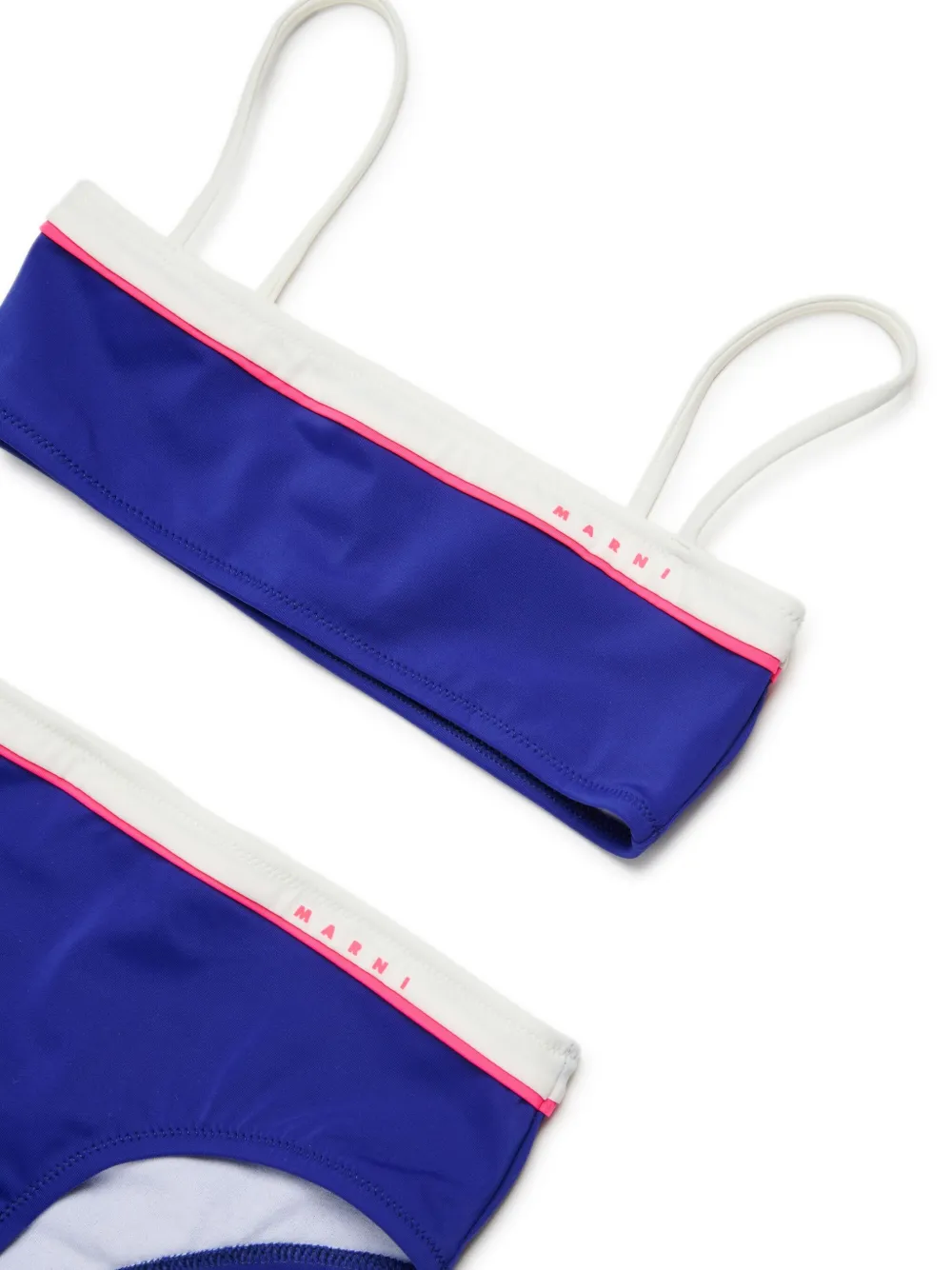  Marni Kids Logo-detail Bikini - Blue 