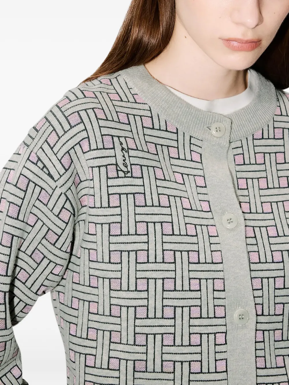 Kenzo Weave vest met ronde hals Grijs