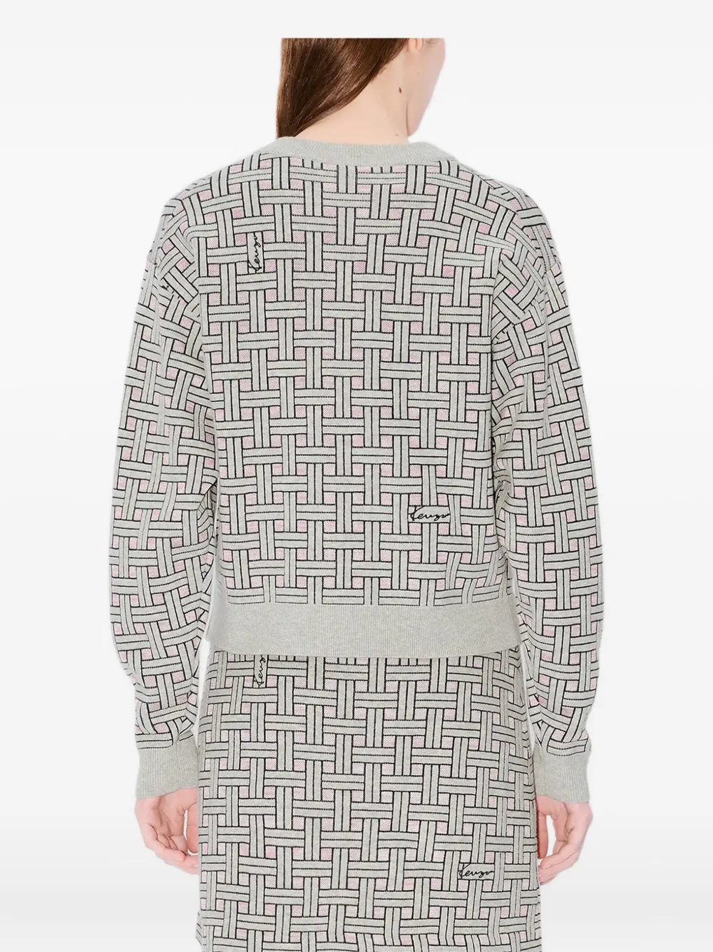 Kenzo Weave vest met ronde hals Grijs