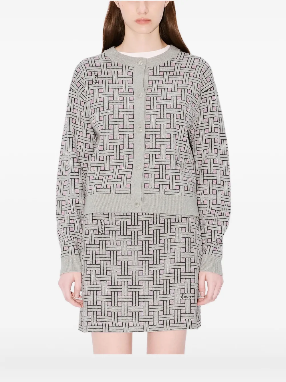 Kenzo Weave vest met ronde hals Grijs