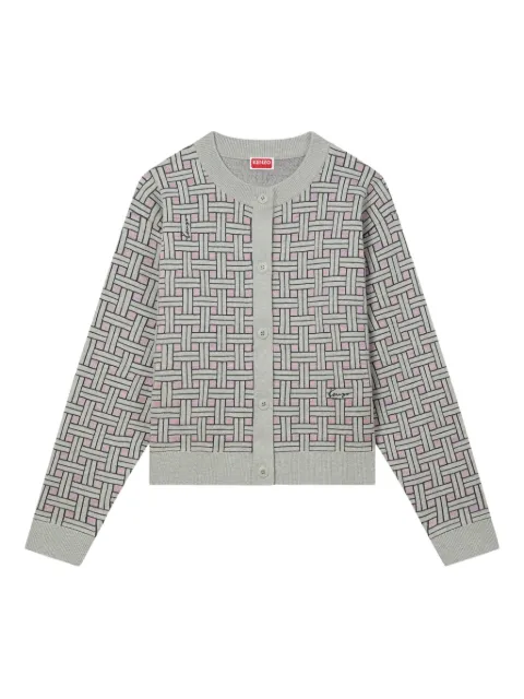 Kenzo Weave crew-neck cardigan