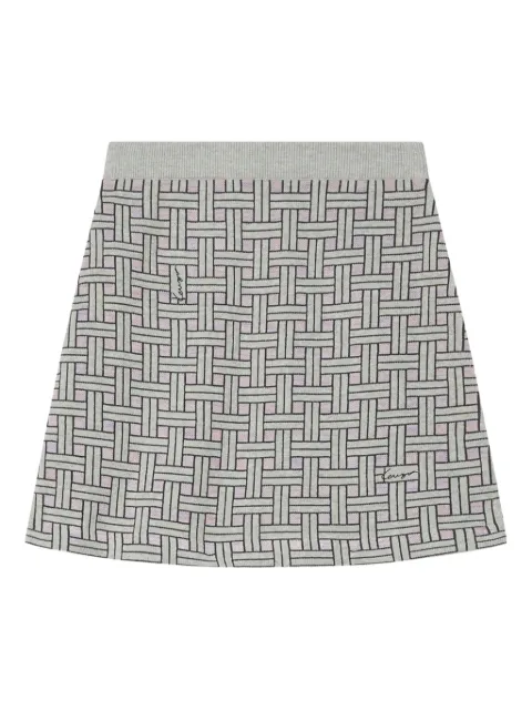 Kenzo Weave logo-detail mini skirt