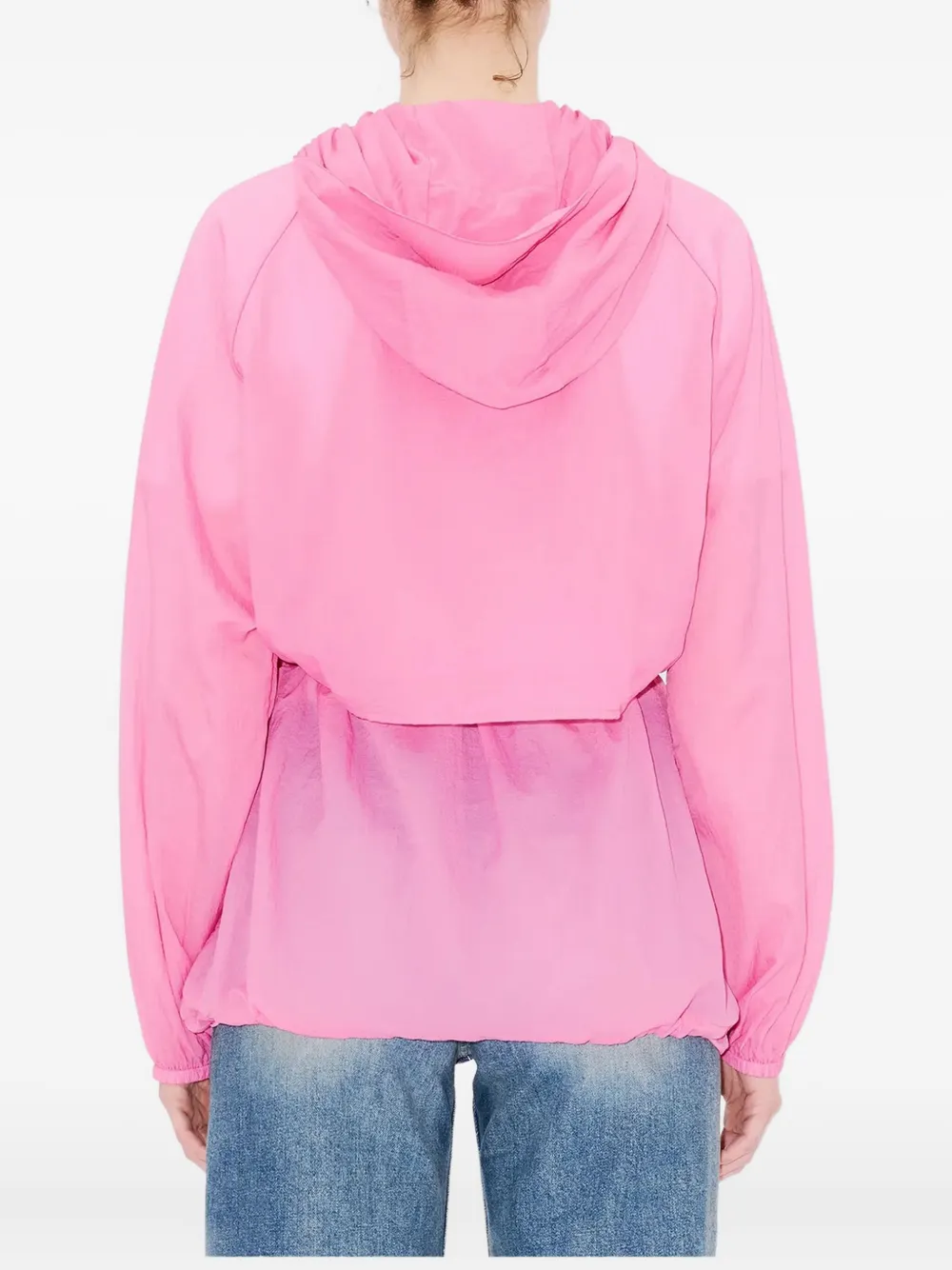 Kenzo Windjack met capuchon en trekkoord Roze