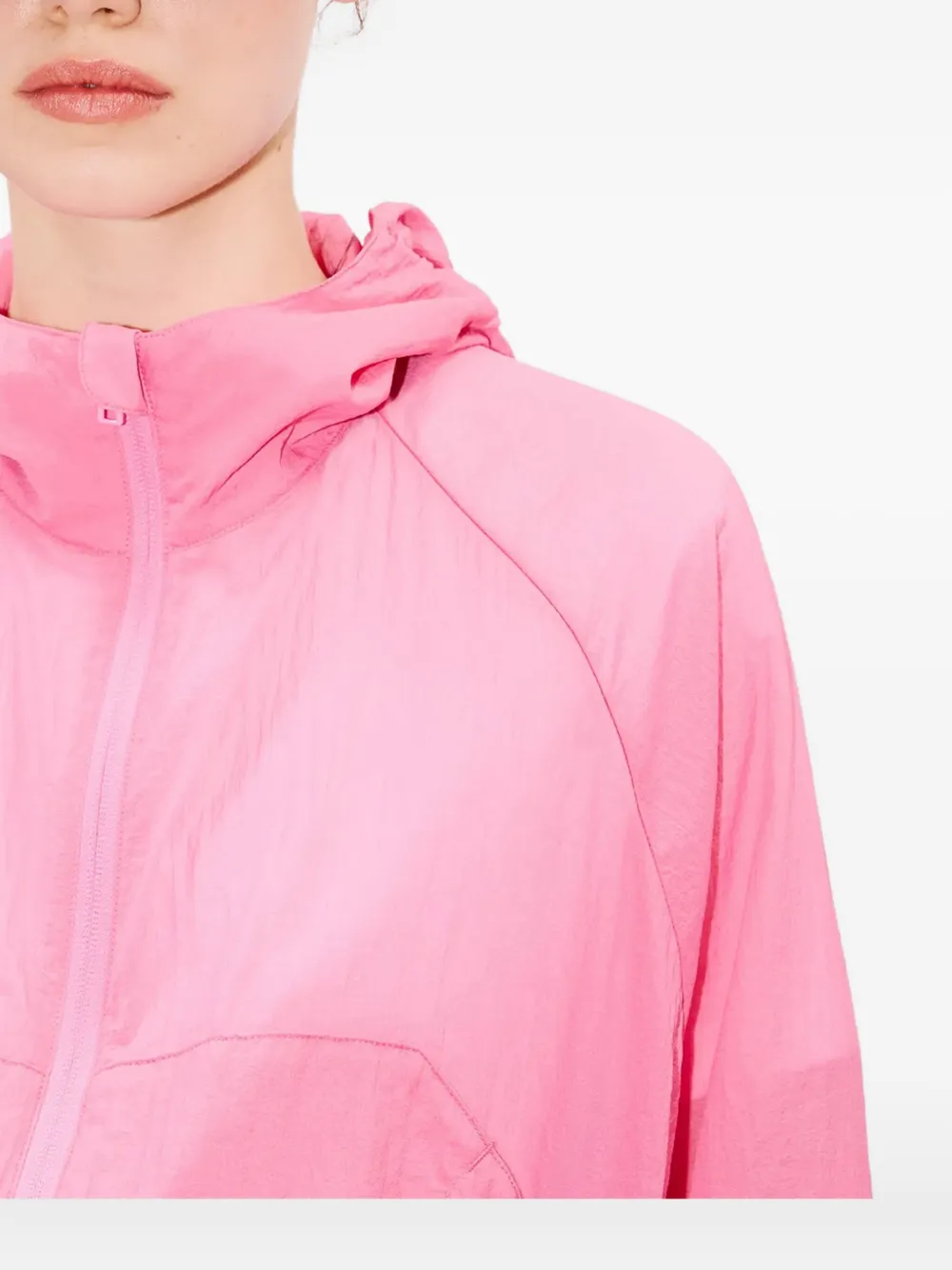 Kenzo Windjack met capuchon en trekkoord Roze
