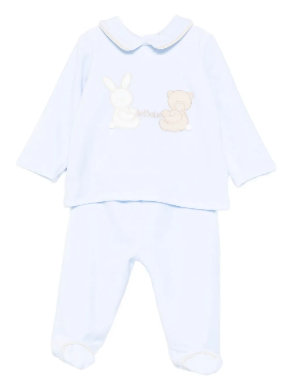 Le Bebé Enfant set de pijama con cuello Peter Pan | azul | Image 1