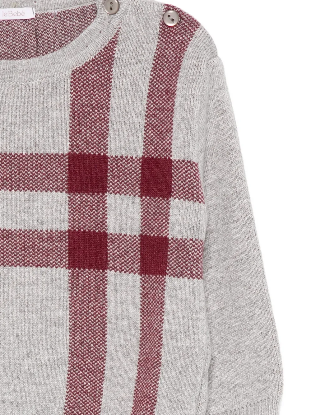 Le Bebé Enfant Round Neck Sweater In Gray