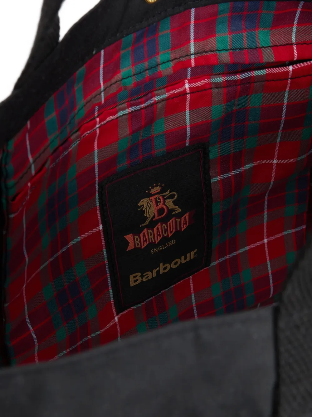 Barbour Shopper met handvat en applicaties Zwart