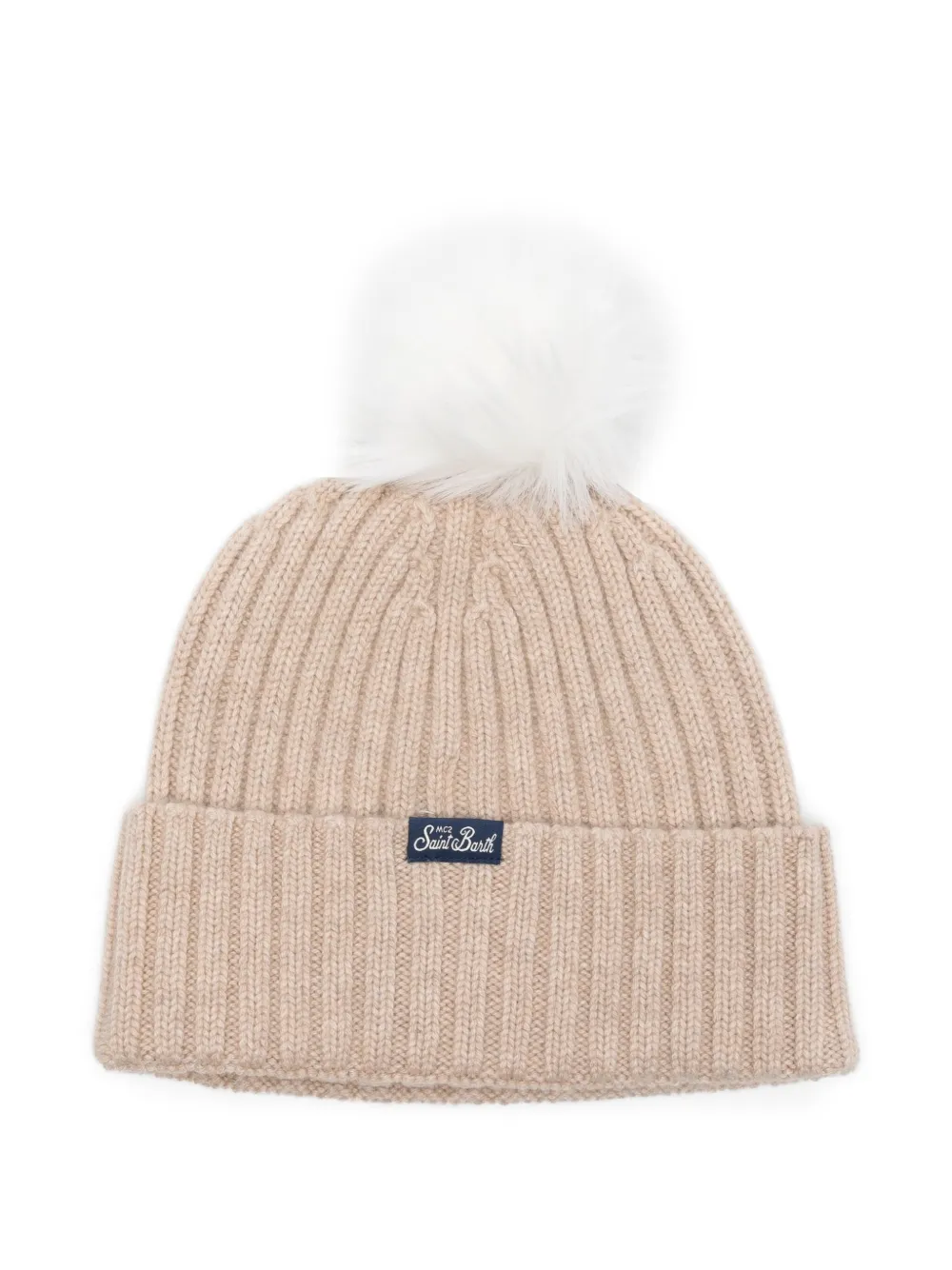 MC2 Saint Barth Hoed met borduurwerk en pompon - Bruin