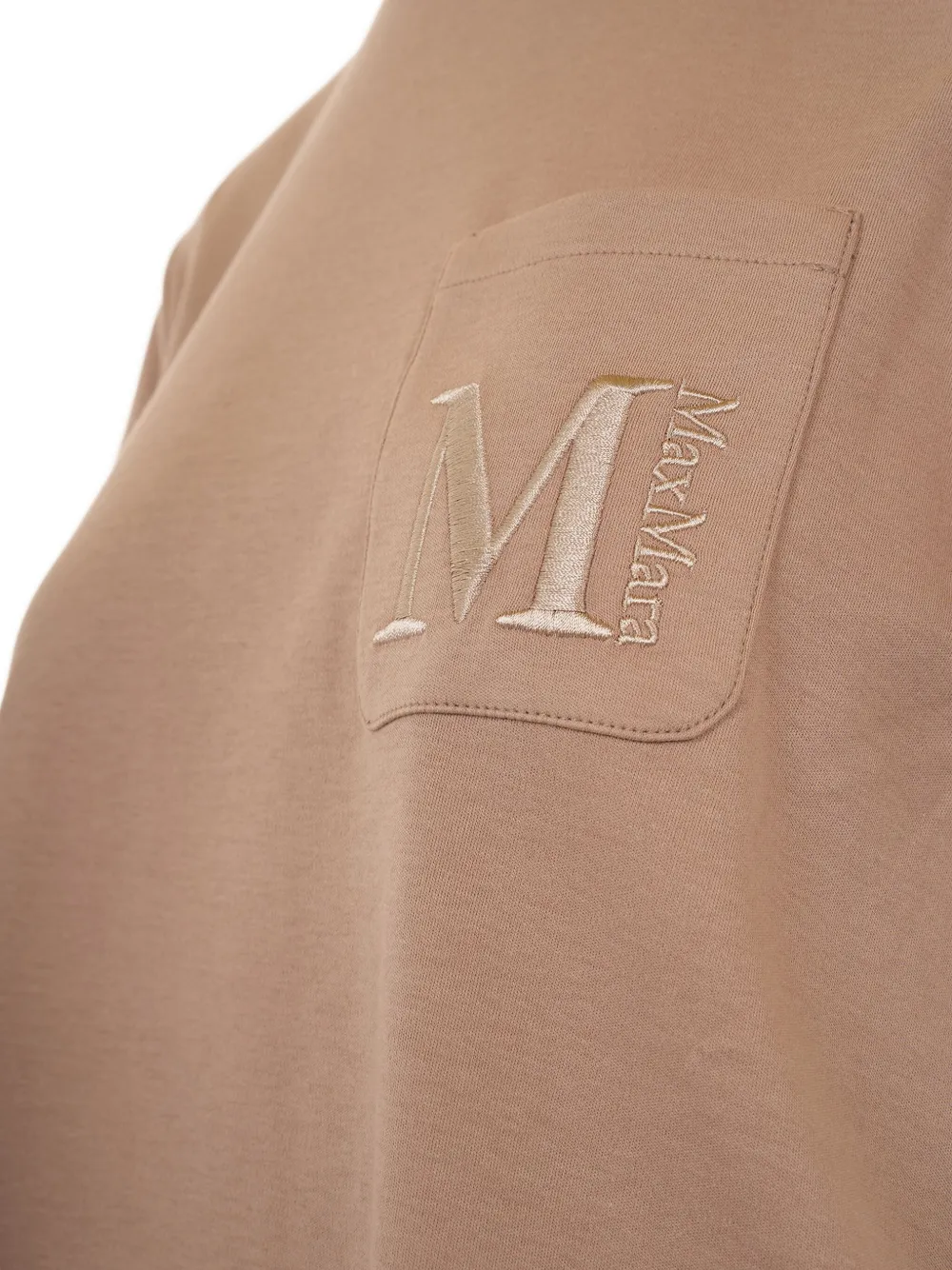 'S Max Mara T-shirt met borstzak en borduurwerk Beige
