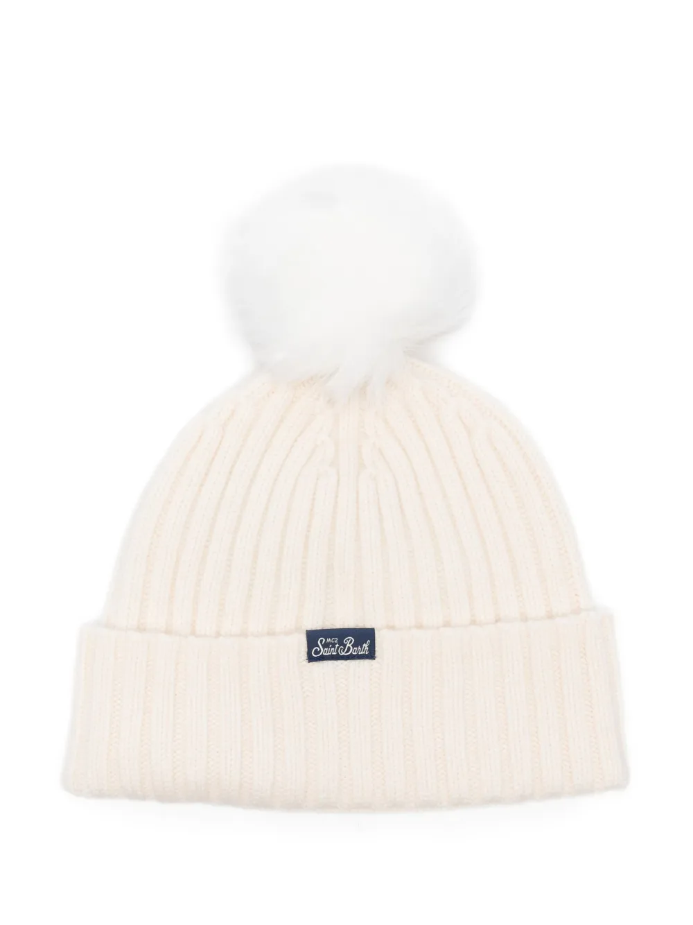 MC2 Saint Barth Hoed met borduurwerk en pompon - Beige