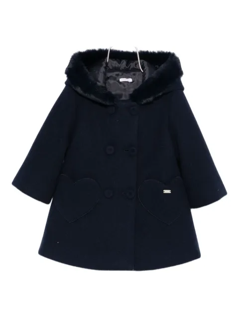 Le Bebé Enfant hooded heart-pocket coat