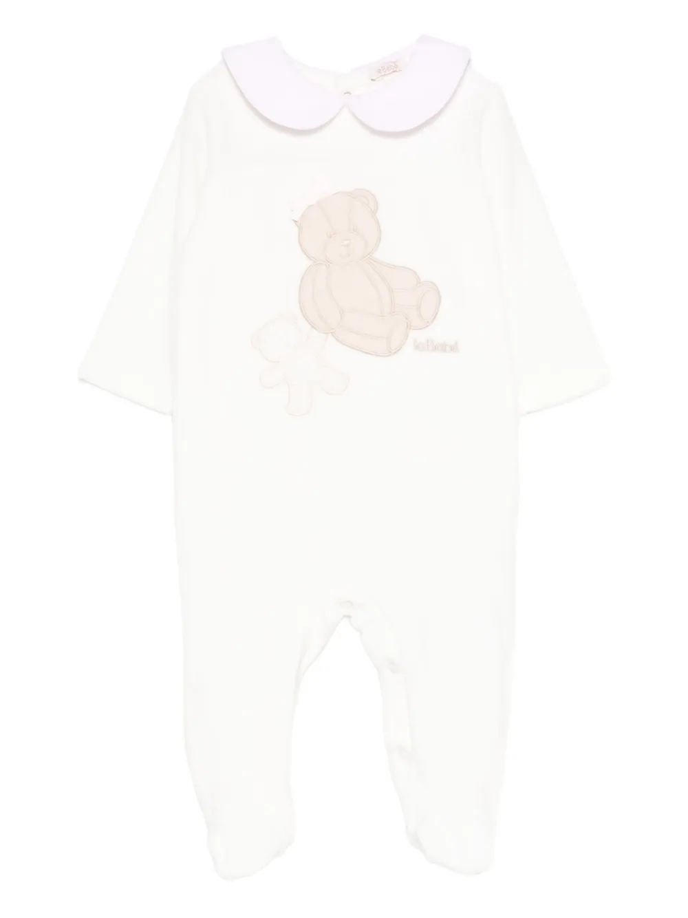 Le Bebé Enfant teddy-bear embroidered pajamas - Bianco
