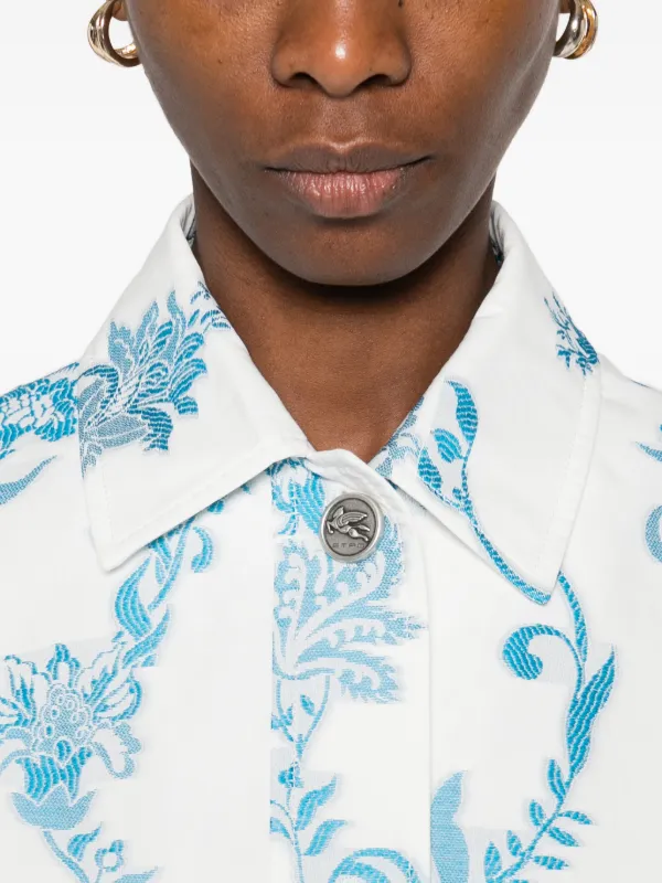 ETRO floral-pattern Pocket Jacket | White | FARFETCH IL