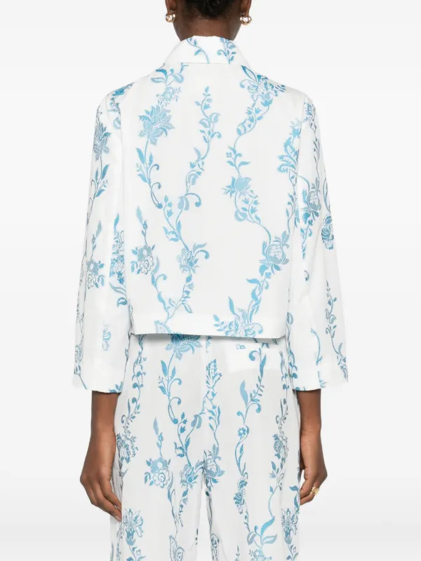 ETRO floral-pattern Pocket Jacket | White | FARFETCH IL