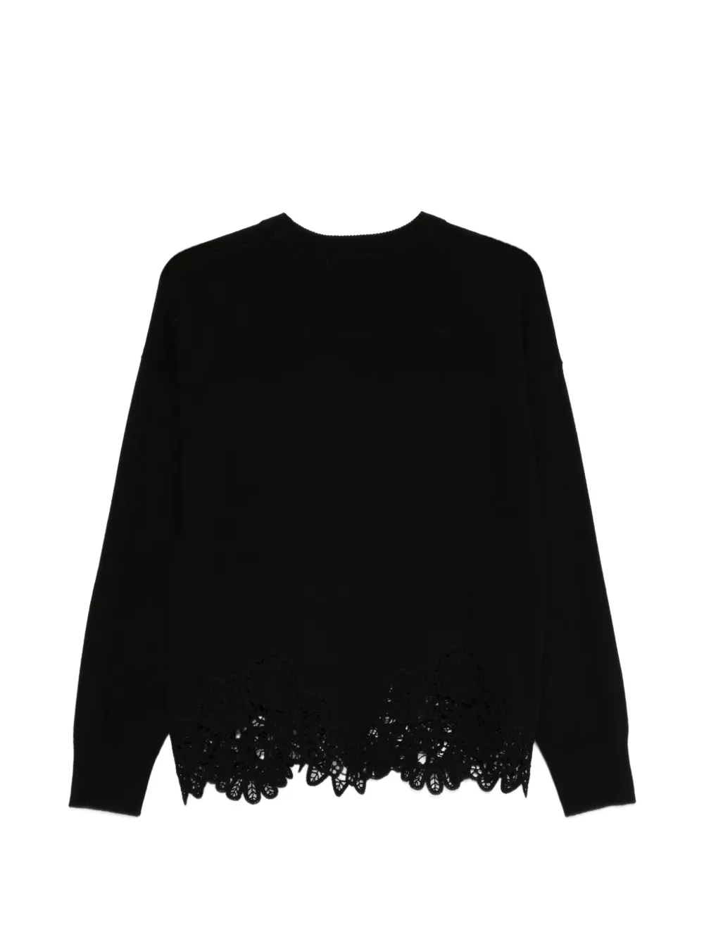  Zimmermann Luna Lace Trim Sweater - Black 