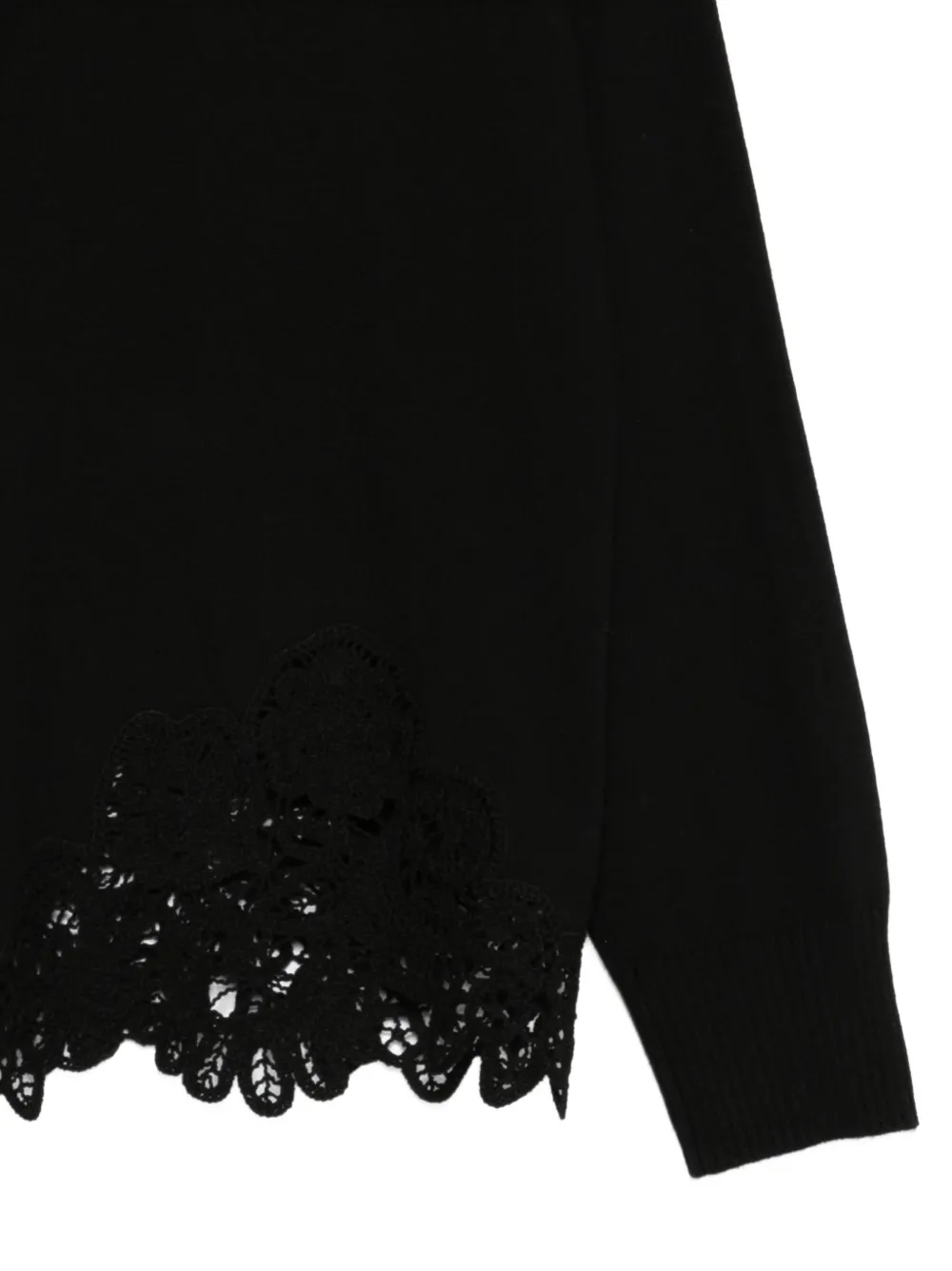  Zimmermann Luna Lace Trim Sweater - Black 
