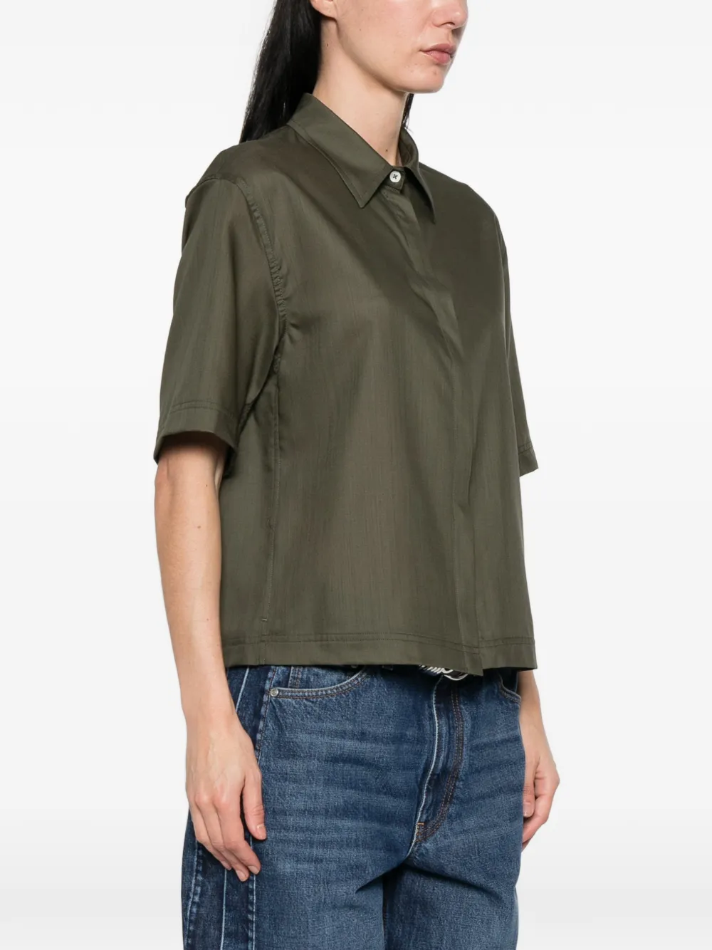  Herno Camicia A Maniche Corte - Verde 
