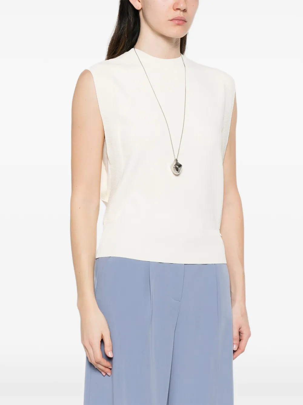  Herno Ribbbed-trim Vest - Neutrals 