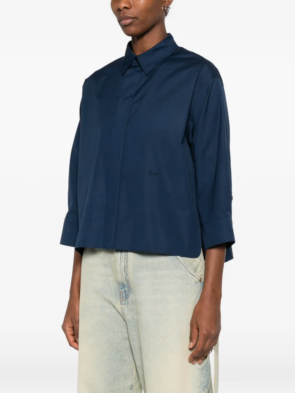 Kenzo Blouse met kraag Blauw