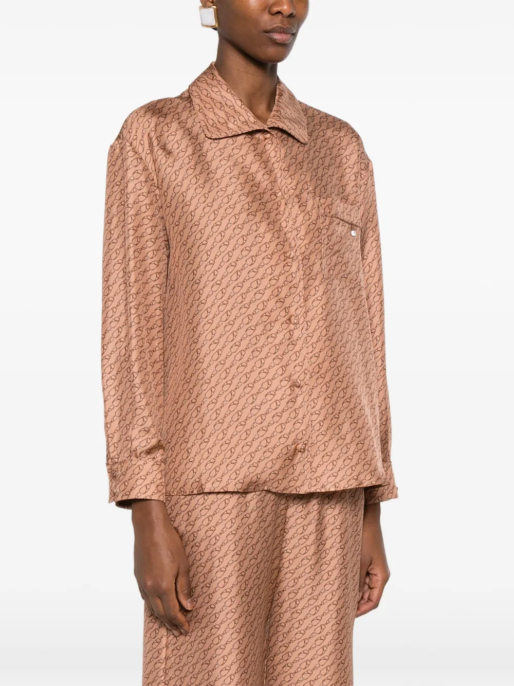  Herno Camicia A Fantasia - Marrone 
