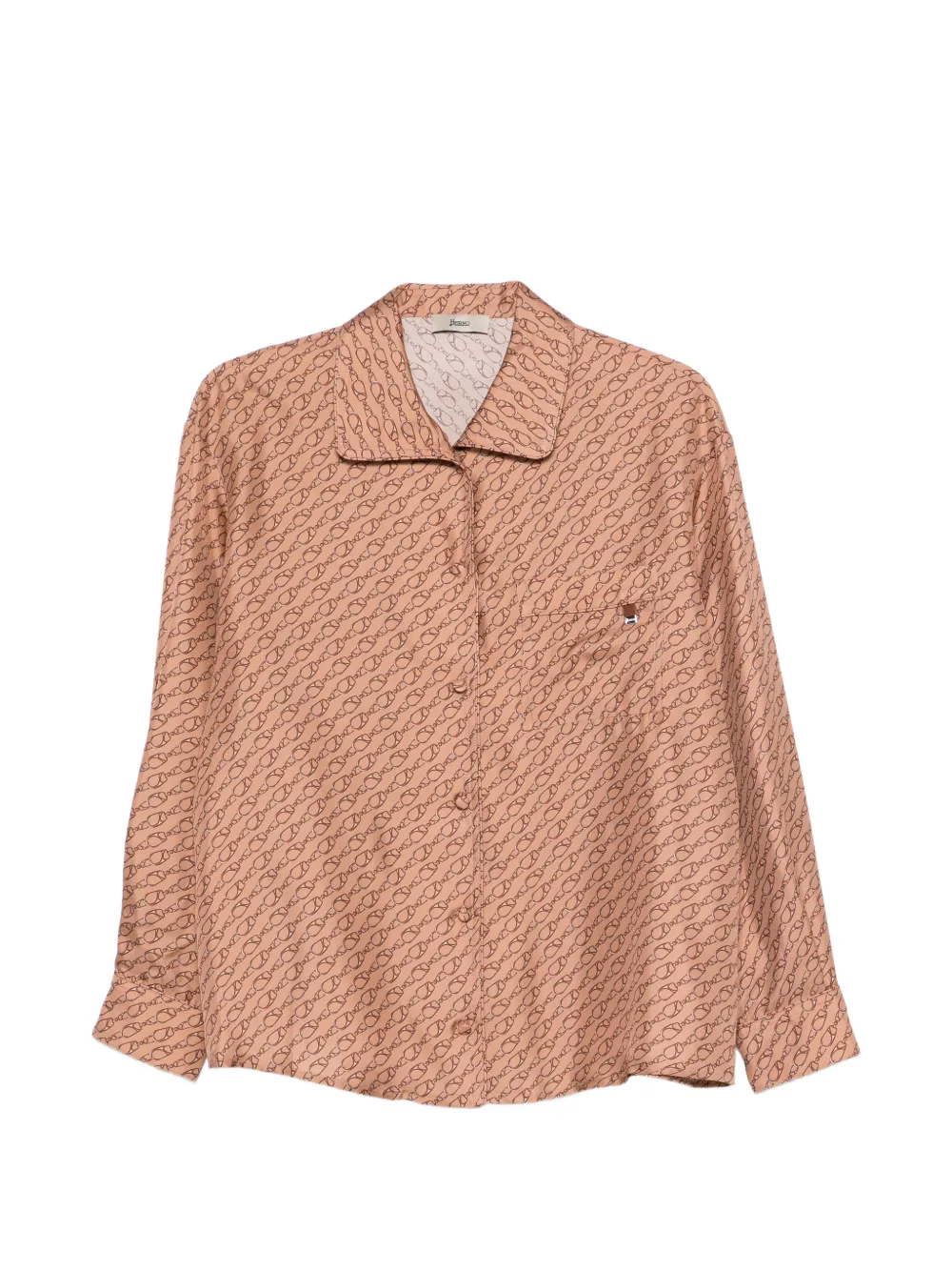 Herno patterned collared shirt - Marrone