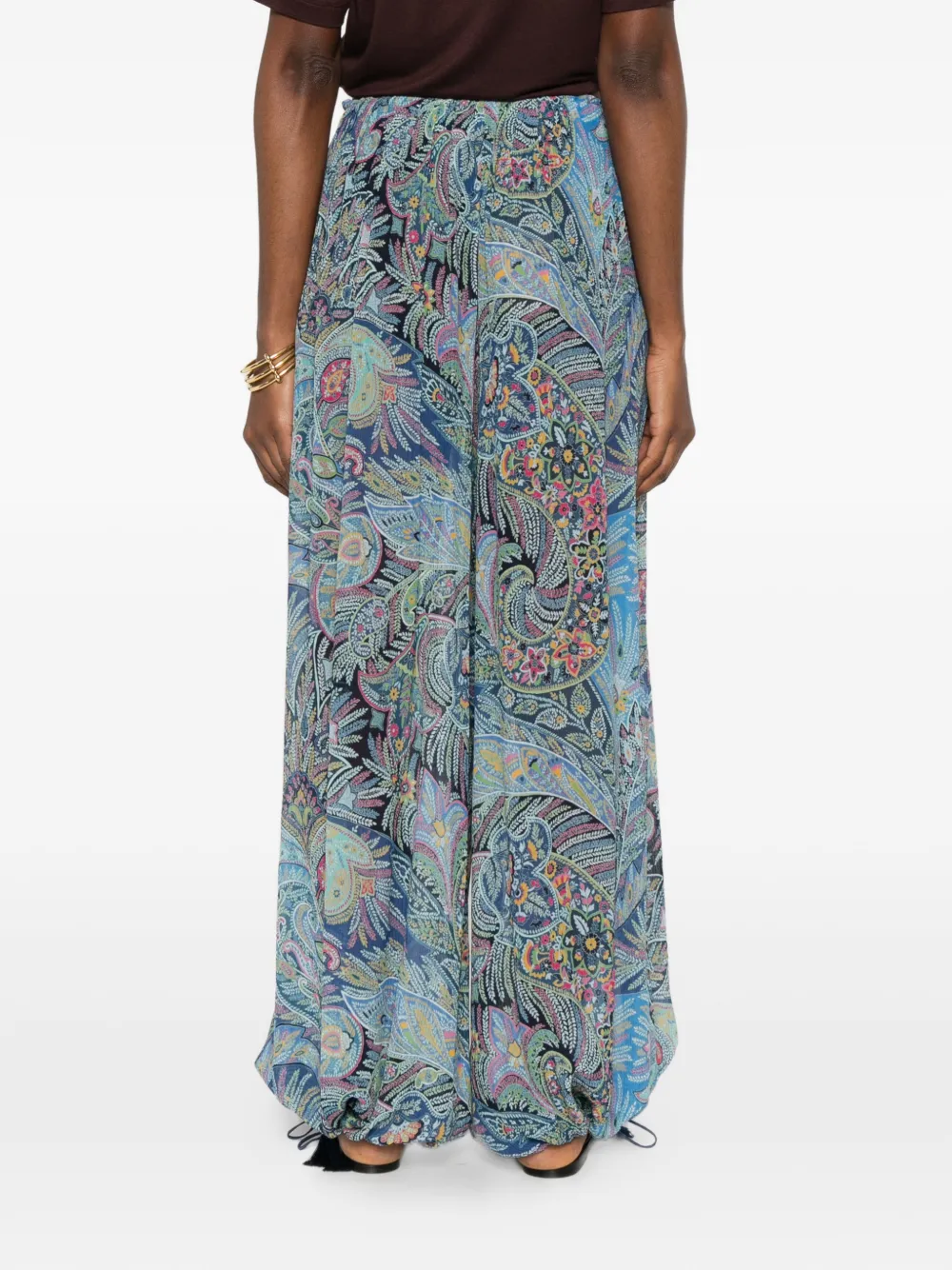 ETRO Broek met paisley-print Blauw