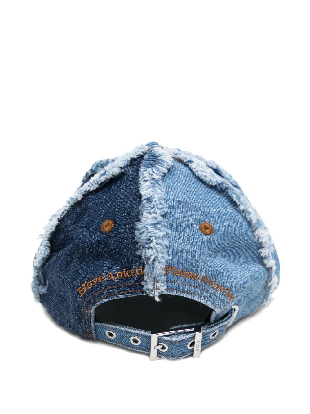  Ganni Paneles Deshilachados - Azul 
