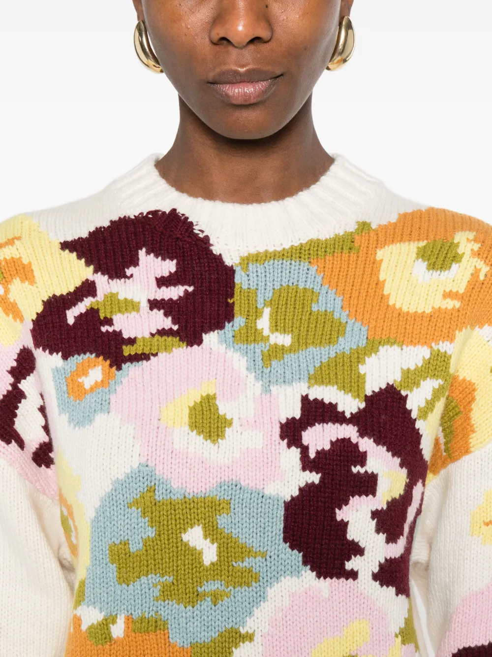 ZIMMERMANN Jersey met bloemenprint Wit
